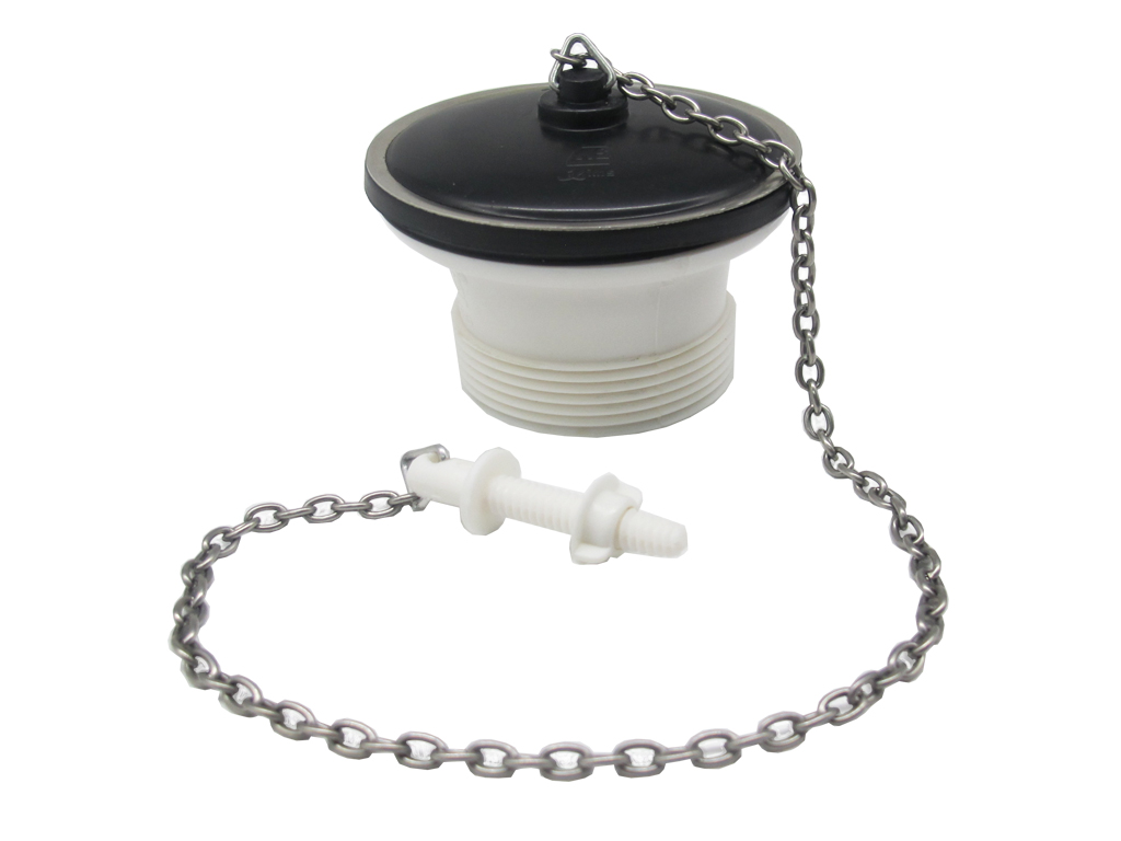 1-1/2" x 68mm Flange Plastic Sink Waste with 12"(L) S/S Chain & Plastic Stay