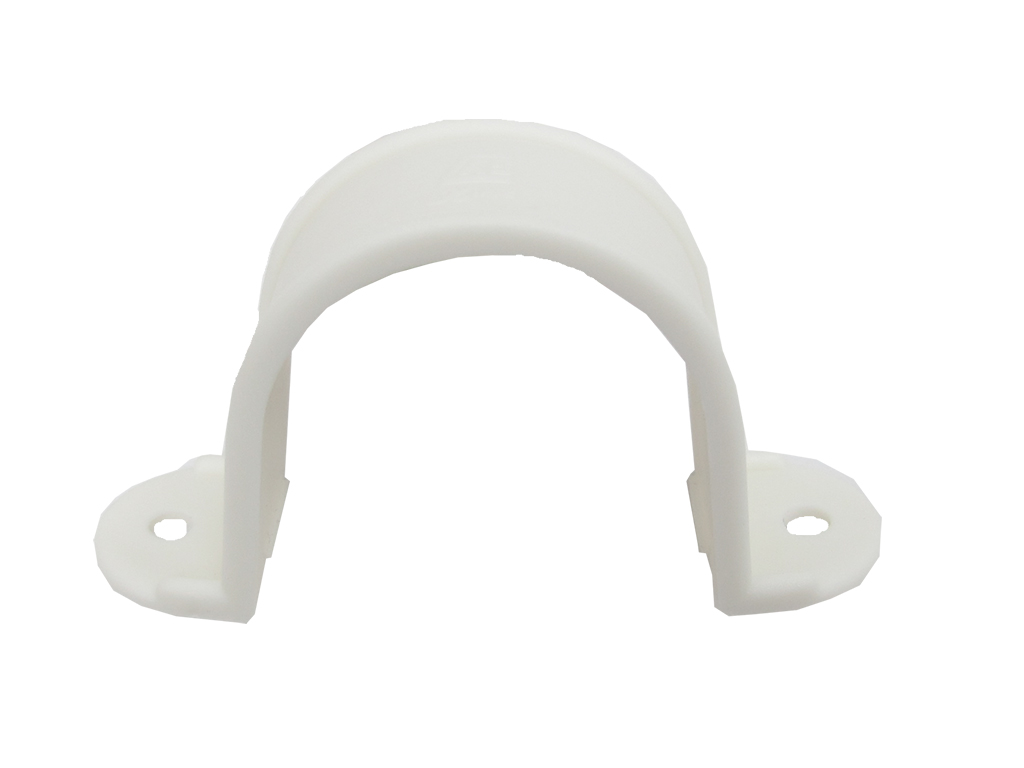 1-1/2" Flushpipe Plastic Clip in White