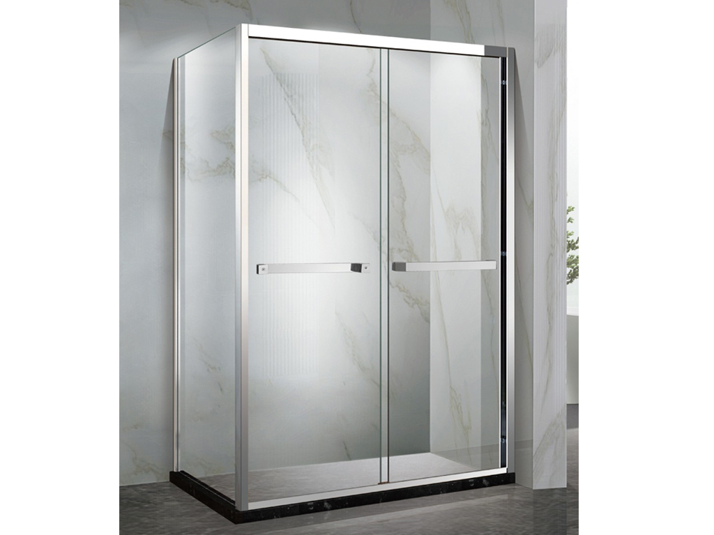 Aqua Shower FH-020 Stainless Steel Sliding Shower Doors( Mirror steel)