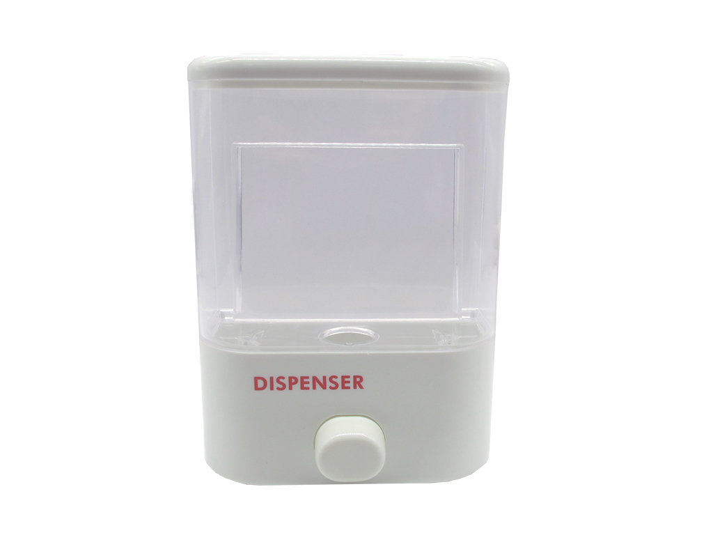 Wall Mounted Plastic Soap Dispenser, Single (White)