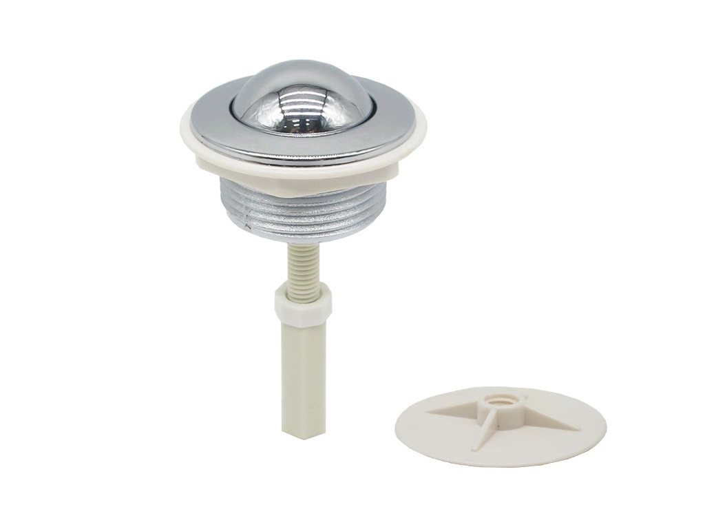 Chrome Plated Top Mounted Domed Plastic Push Button