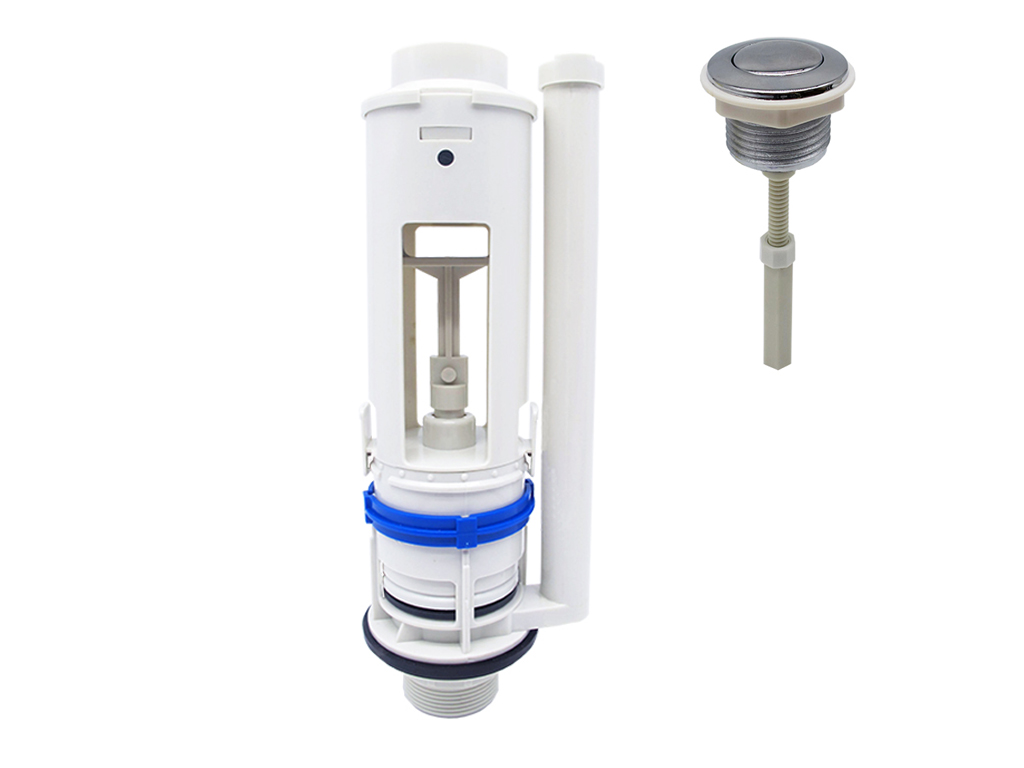 1-1/2" Push Button Single Flush Valve with Overflow