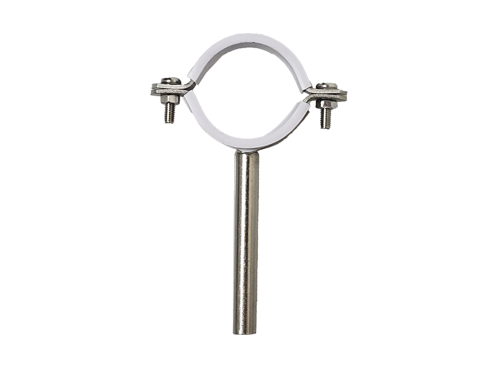 1-1/2" X  10mm X 3"  S.S 304 Stainless Steel Holderbat with White PVC for UPVC Pipe