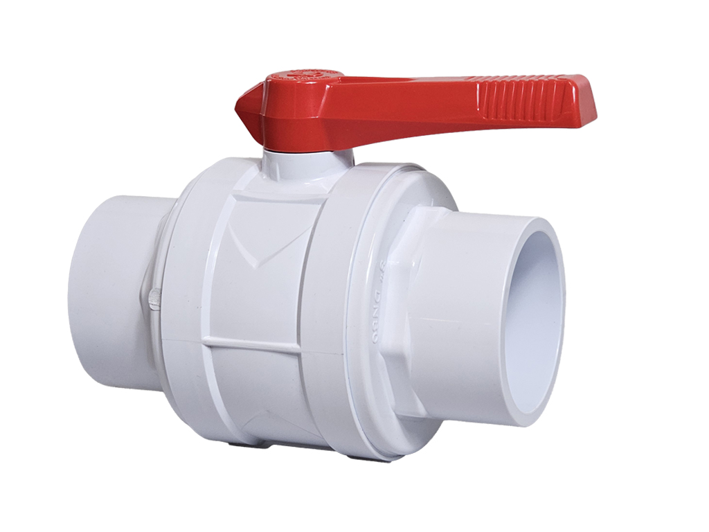 LD 3" PVC Ball Valve (White)