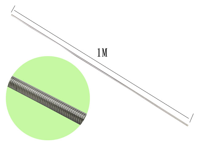 3/8"x1M 304 Stainless Steel Screw Rod