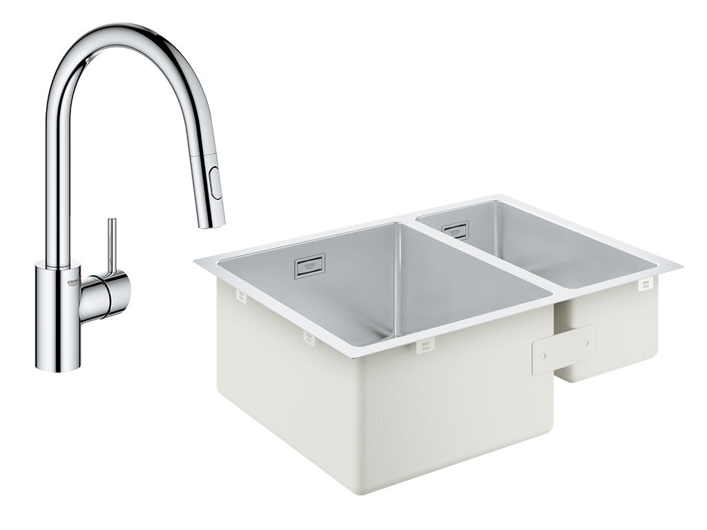 Concetto OHM sink C-spout Dual Spray with K700U Sink 60 -S 58,5/44 1.5 lh