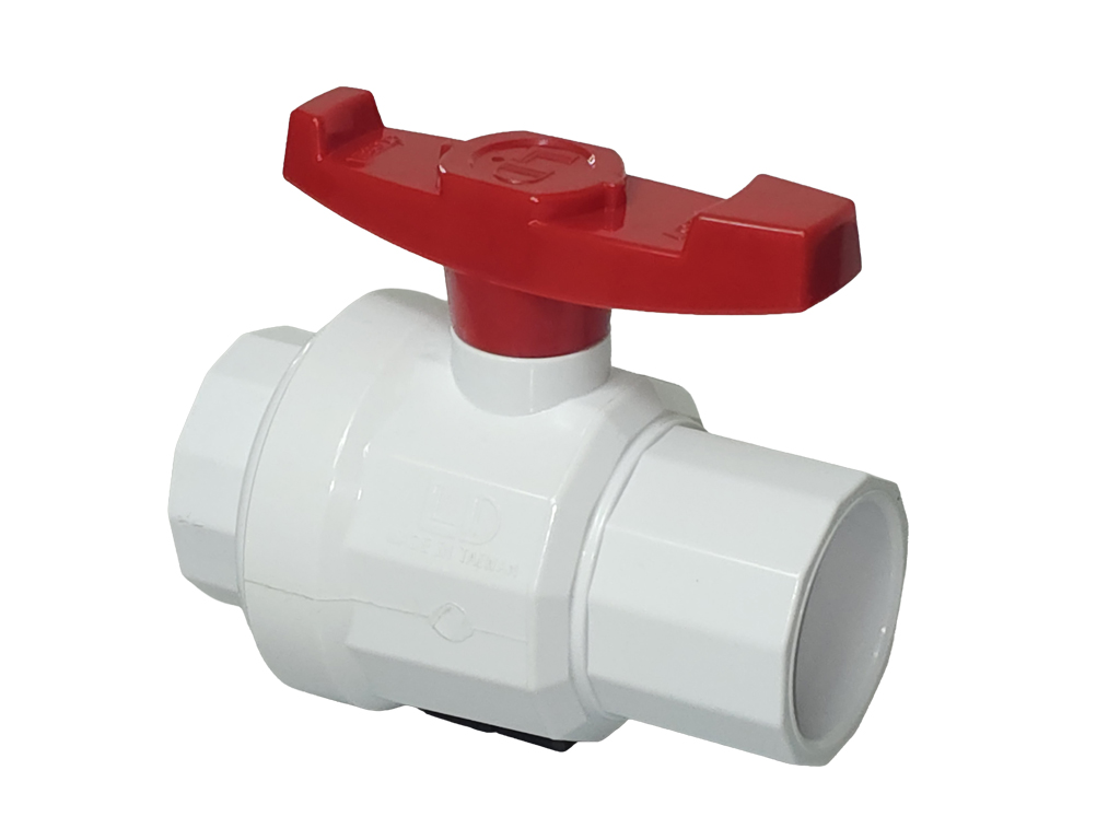 LD 1-1/2" PVC Ball Valve (White)