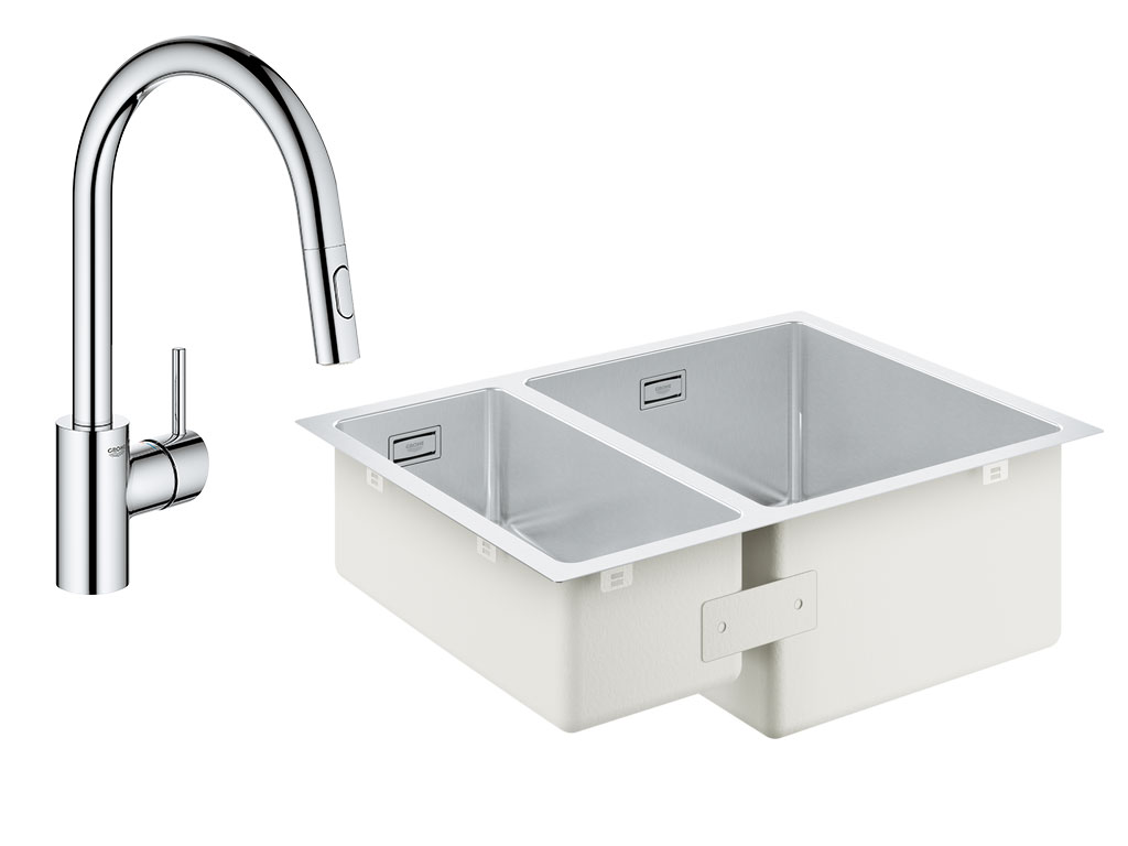 Concetto OHM sink C-spout Dual Spray with K700U Sink 60 -S 58,5/44 1.5 rh