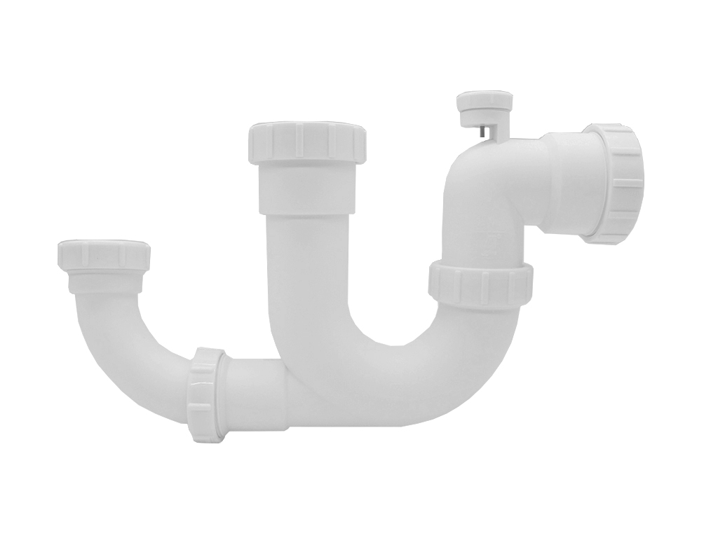 2"(50 mm) x 1-1/2"(40 mm) Plastic Anti-Siphonic W Trap