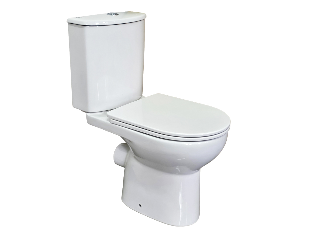 Vitreous China Close-Couple Toilet with Tank Fittings