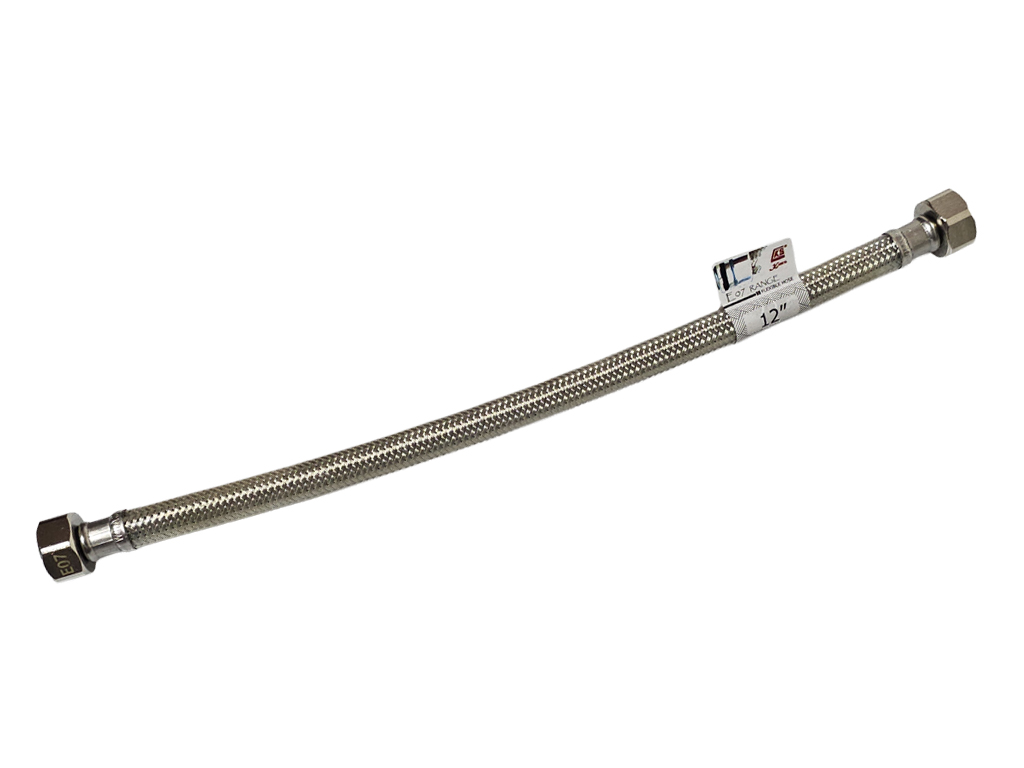 1/2" x 1/2" x 12" 內牙包膠不銹鋼軟喉 (E07 Range)