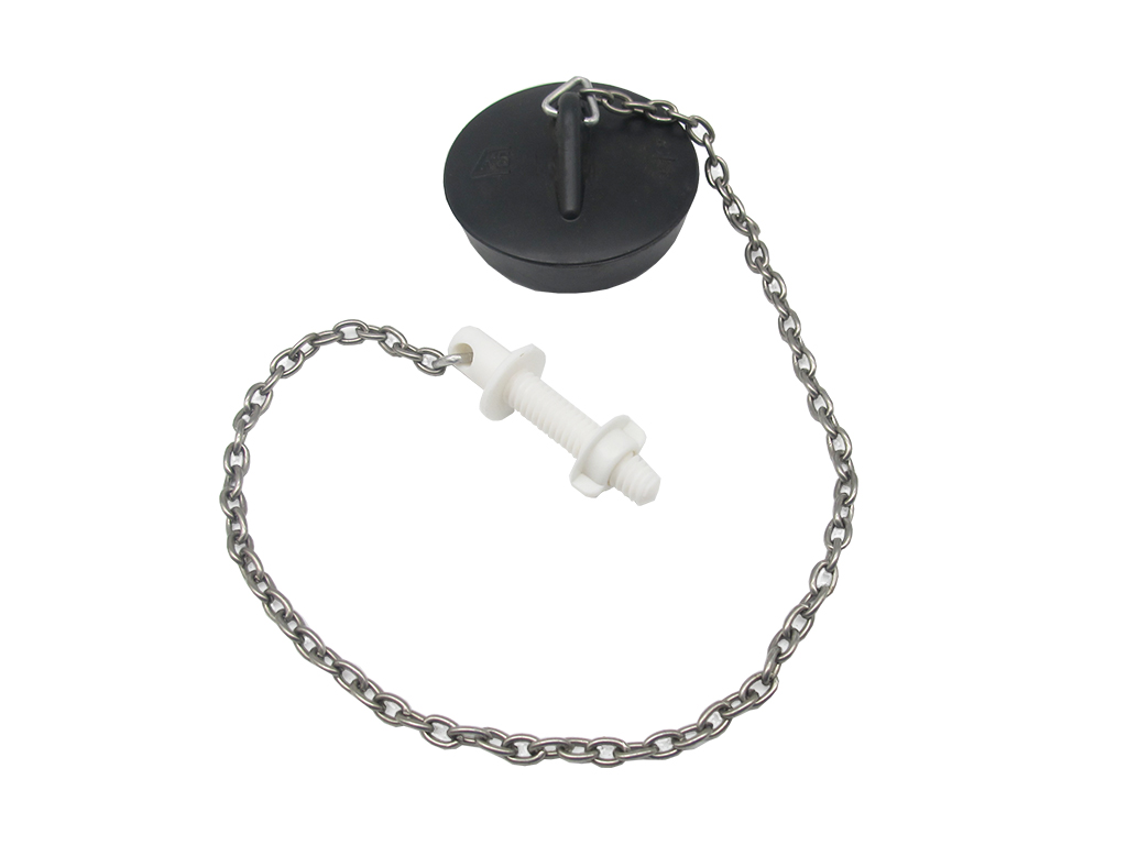 1-5/8" Plastic Plug with 12"(L) S/S Chain & Stay