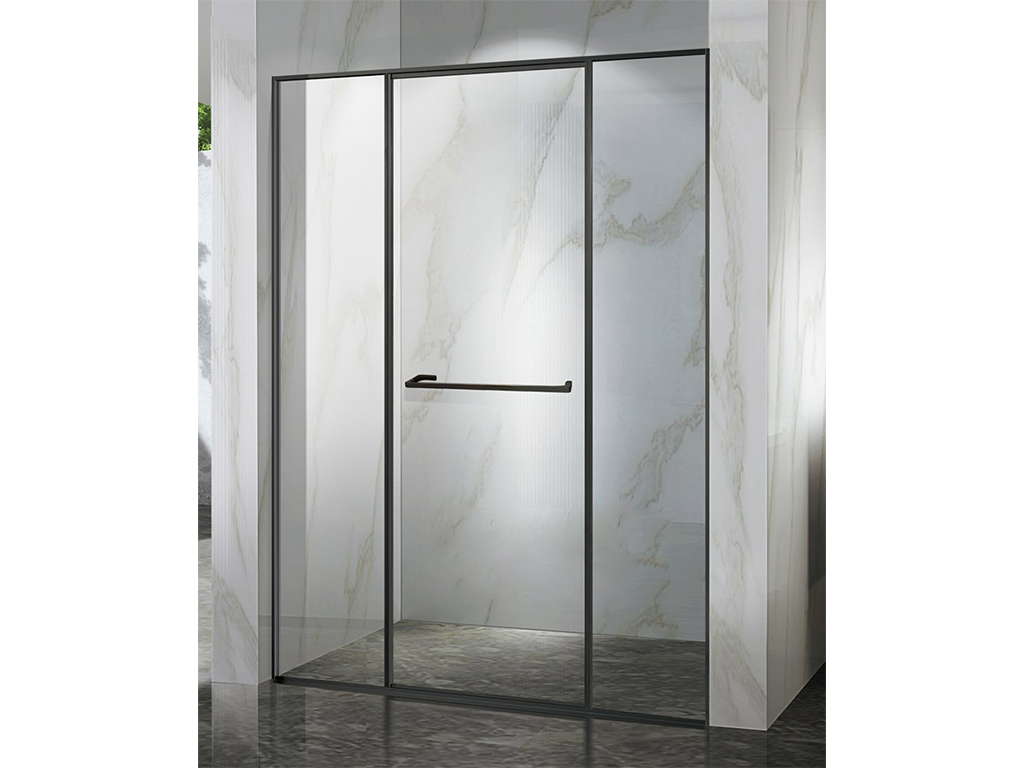 Aqua Shower YN-010 Stainless Steel Concealed Hinge Shower Doors( Mirror steel)