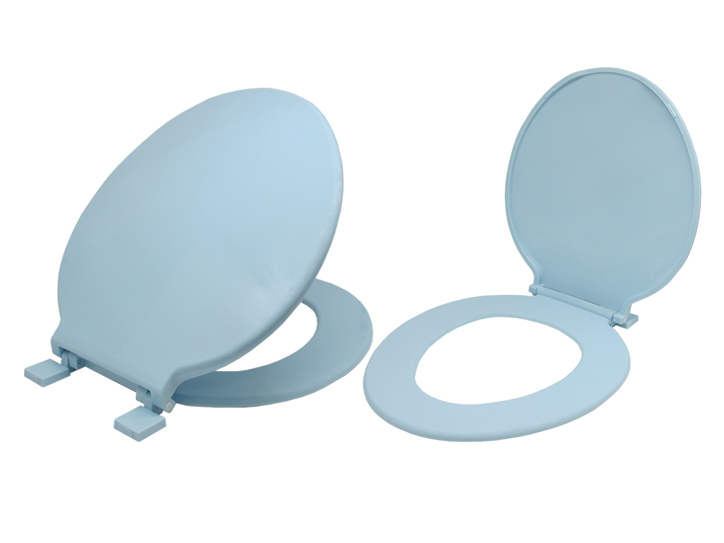 Plastic WC Seat and Cover (Light Blue)