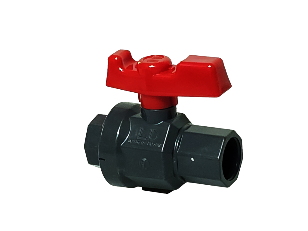 LD 1/2" PVC Ball Valve (Grey)
