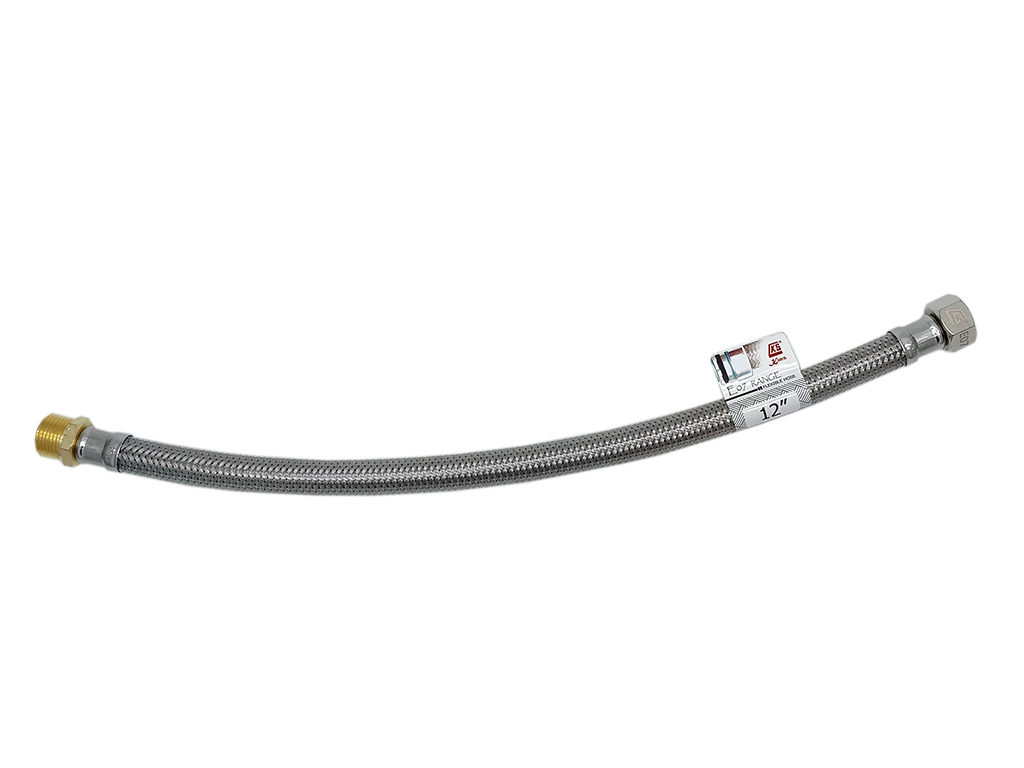 3/8" x 3/8" x 12"  內外牙包膠不銹鋼軟喉 (E07 Range)