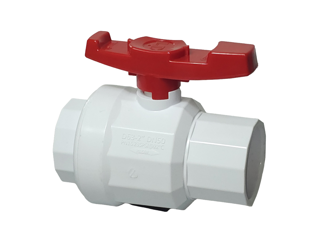 LD 2" PVC Ball Valve (White)