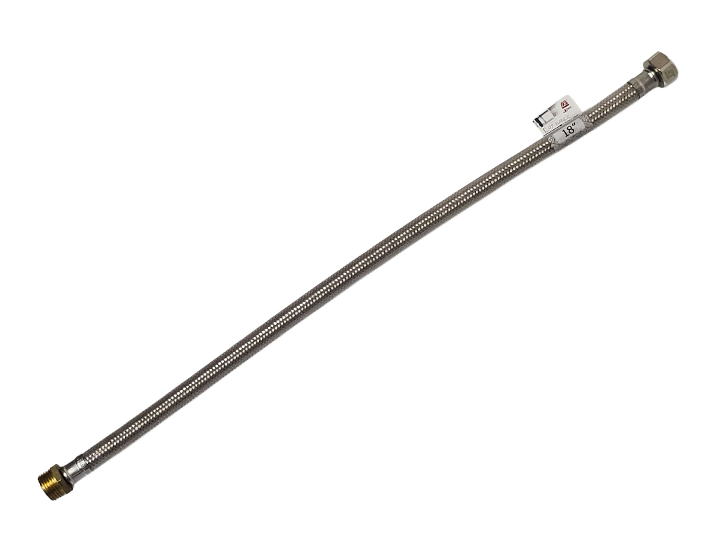 1/2" x 1/2" x 18" 內外牙包膠不銹鋼軟喉 (E07 Range)