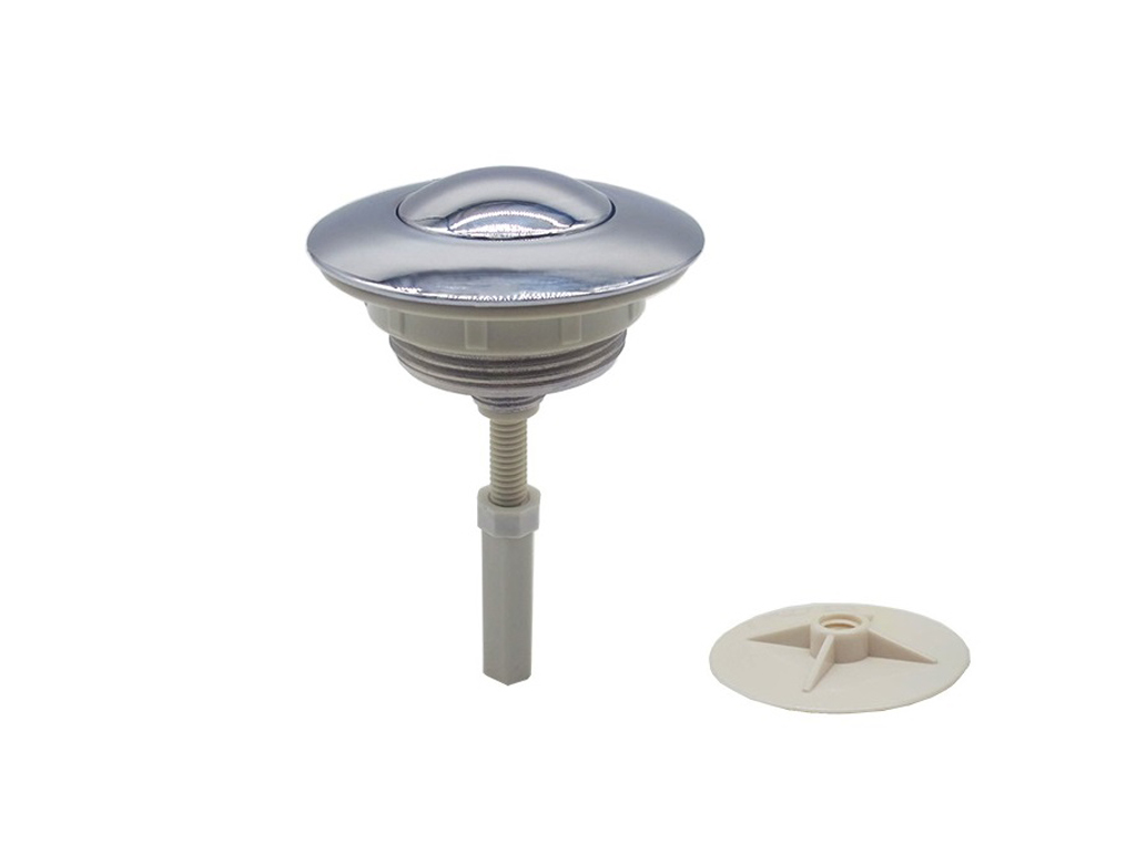 1-1/2" Chrome Plated Top Mounted Plastic Push Button