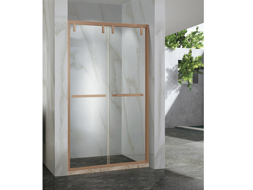 Aqua Shower CN-020 Stainless Steel Sliding Shower Doors( Mirror steel)