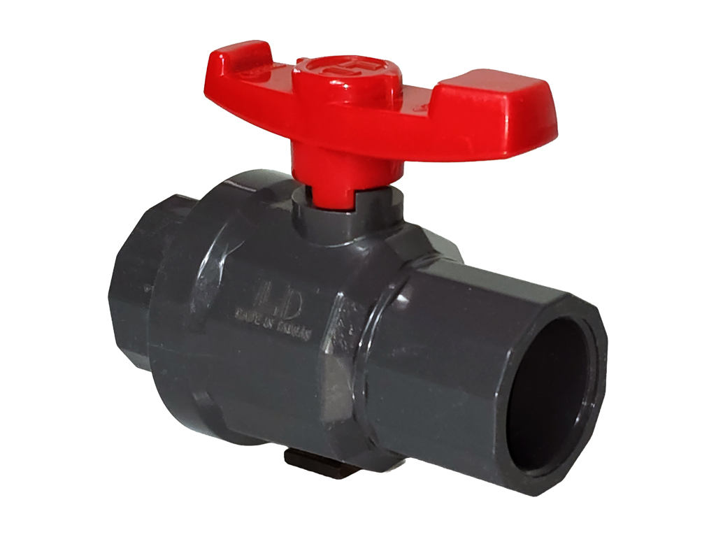 LD 1" PVC Ball Valve (Grey)