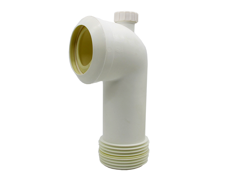 Kims' 4" X 10"(H) 90 Deg Bend W.C. Pan Connector with Boss