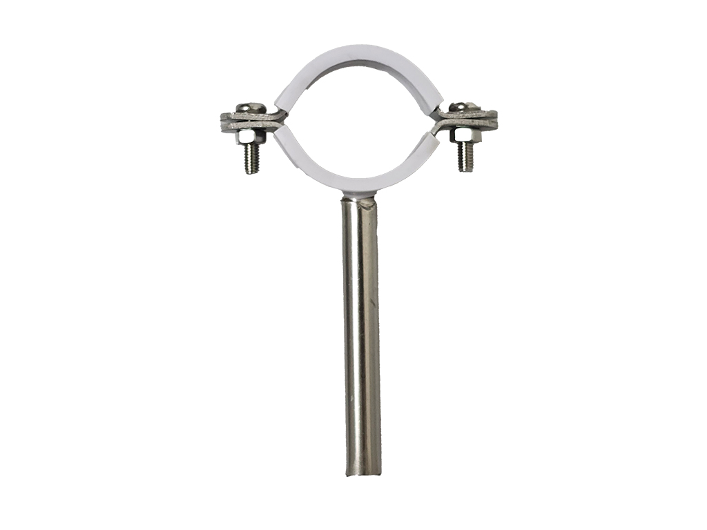 1-1/4" X  10mm X 3"  S.S 304 Stainless Steel Holderbat with White PVC for UPVC Pipe