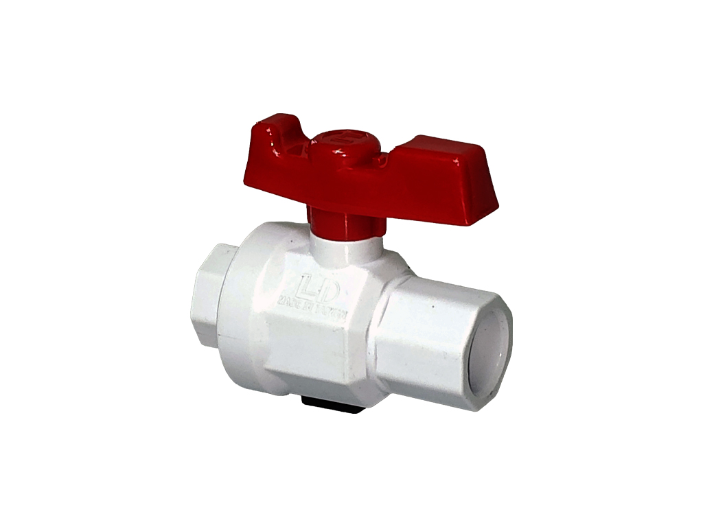 LD 1/2" PVC Ball Valve (White)
