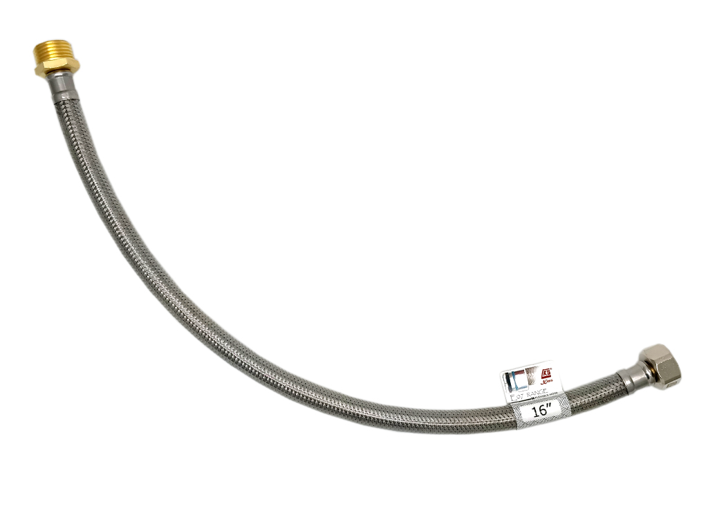 1/2" x 1/2" x 16" 內外牙包膠不銹鋼軟喉 (E07 Range)