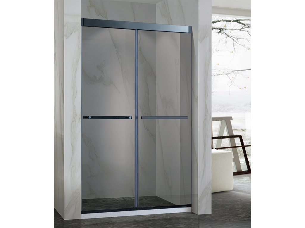 Aqua Shower LC-080 Stainless Steel Sliding Shower Doors( Mirror steel)