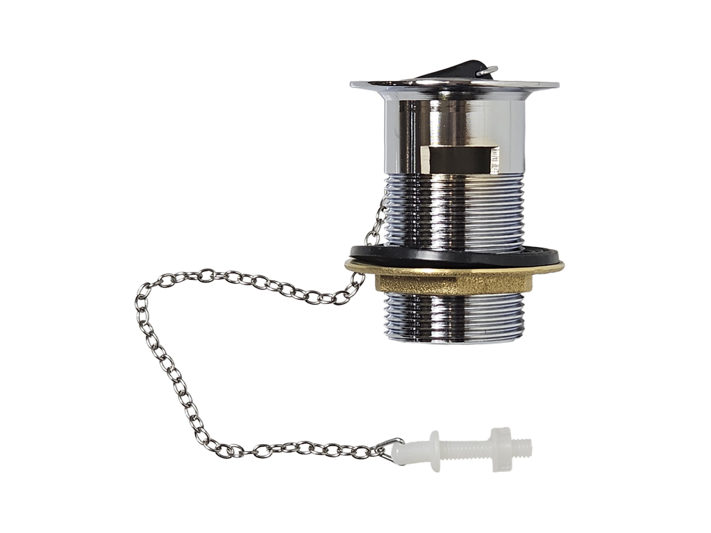 1-1/4" x 3"(H) 60mm Flange Chrome Plated Brass Slotted Basin Drain