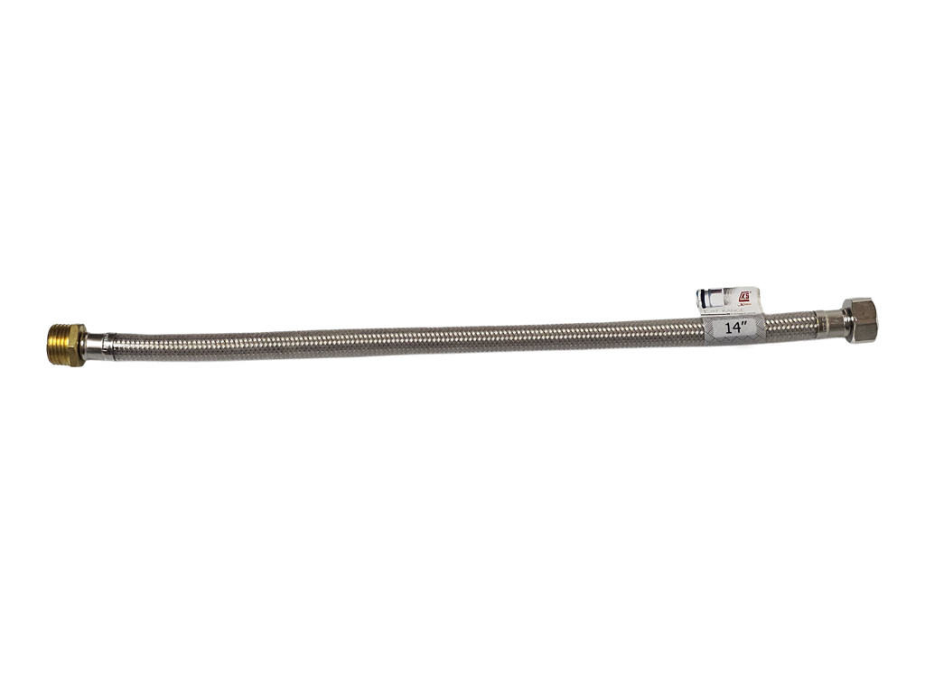 1/2" x 1/2" x 14" 內外牙包膠不銹鋼軟喉 (E07 Range)