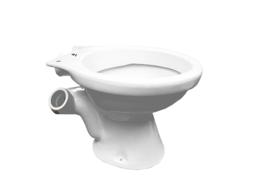 Vitreous China Wash Down W.C. Bowl with Left Vent Pipe