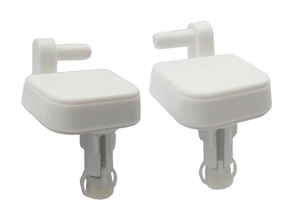 Square Hinge Toilet Seat Top Fixing Kit (White)