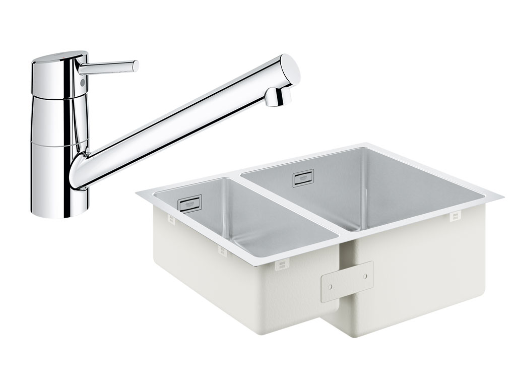 Concetto OHM sink swivel spout with K700U Sink 60 -S 58,5/44 1.5 rh